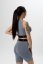 Bambusový Crop Top LUXE Silver Grey - Velikost: XS
