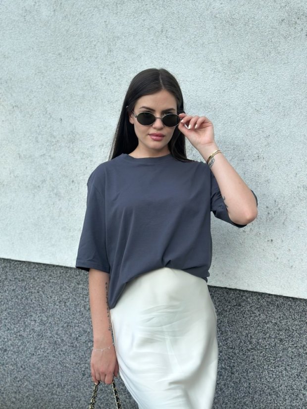 Basic oversize tričko ŠEDÉ