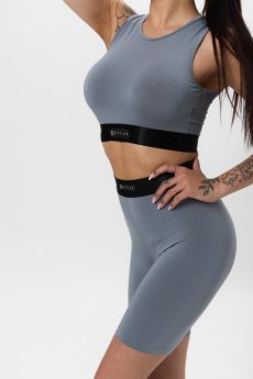 Bamboo Crop Top LUXE Silver Grey