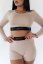 Bambusový Crop Top FLOW sleeve Dusty Pink