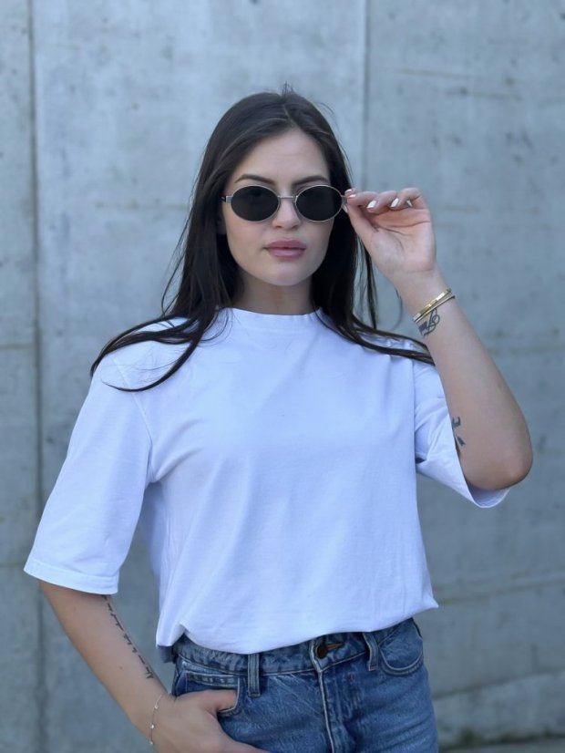 Basic oversize tričko BÍLÉ