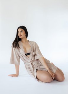 Bamboo bathrobe DUSTY PINK