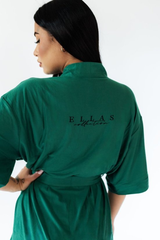 Bamboo bathrobe EMBRACE Emerald - Velikost: XS/S