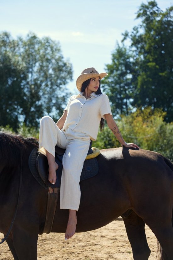 Linen shirt LINA Ivory