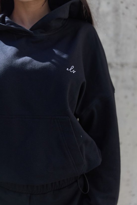 Women's oversized hoodie NOIR Black - Velikost: M/L