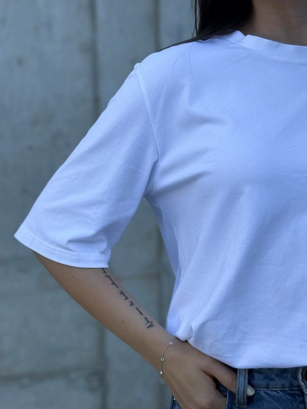 Basic oversize tričko BÍLÉ