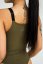 Ribbed fit bodysuit MAREE Khaki - Velikost: S