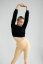 Women's cropped sweatshirt HUG Black
