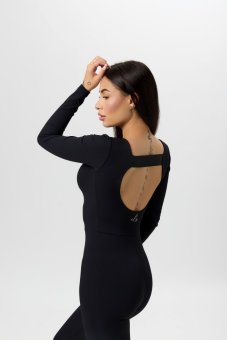 Žebrovaný Overal SIRENA Black