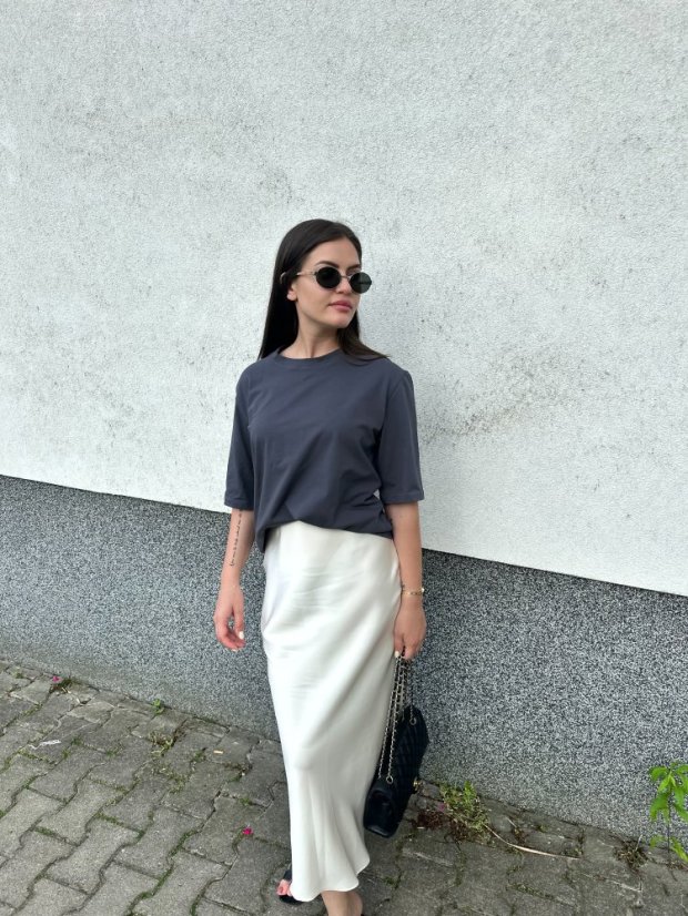 Basic oversize tričko ŠEDÉ