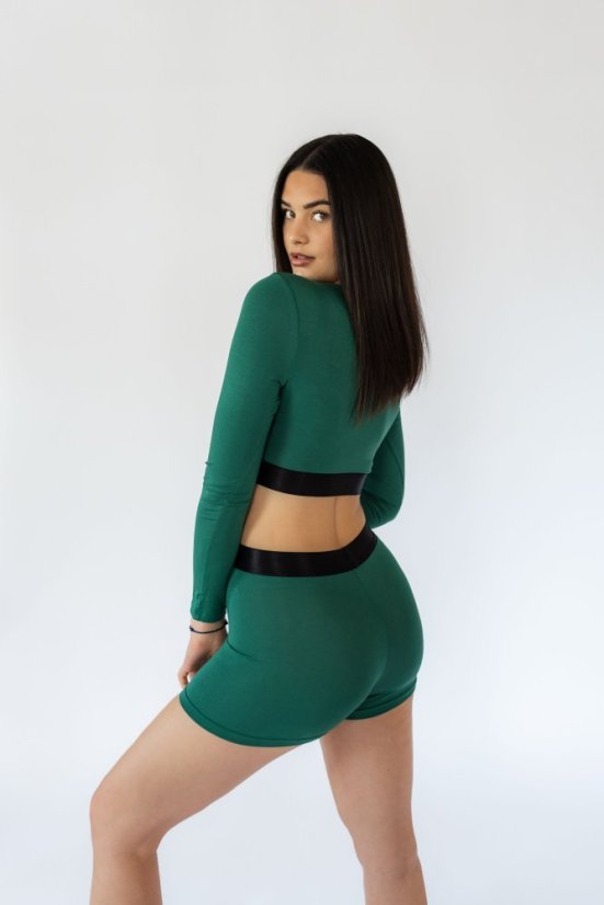 Bamboo shorts EMERALD - Velikost: L