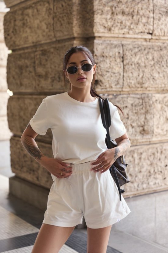 Basic BIO cotton shorts SNOW WHITE