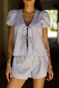 Popelínová košile SERRA Azure