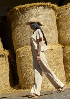 Lněné kalhoty LINA Natural