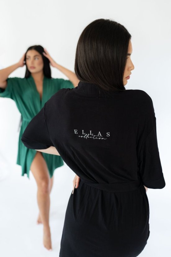 Bamboo bathrobe BLACK