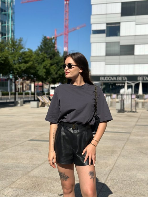 Basic oversize tričko ŠEDÉ