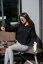 Women's oversized hoodie NOIR Black - Velikost: M/L