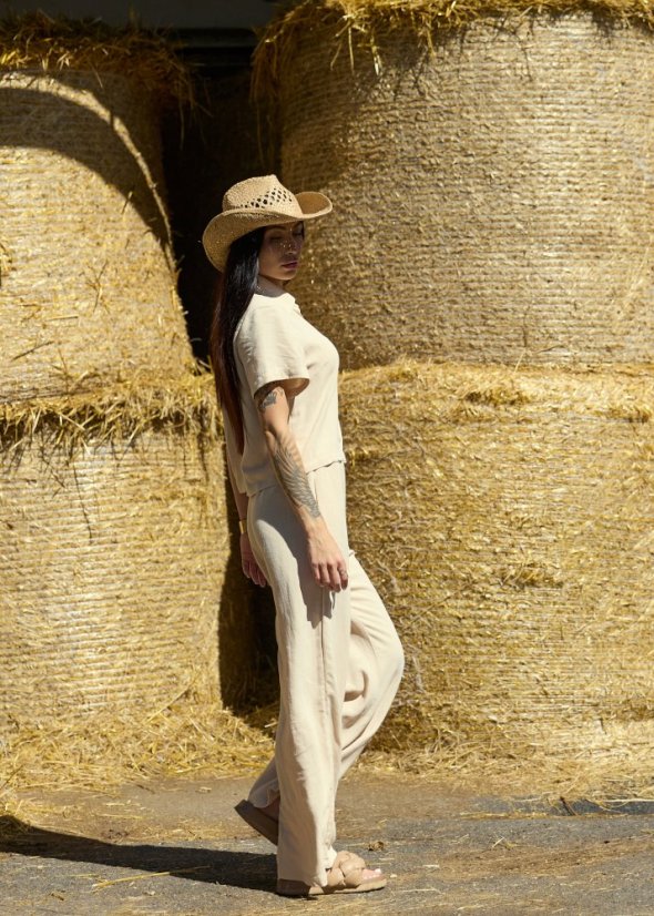 Linen shirt LINA Natural - Velikost: S