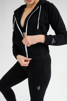 Skinny fit mikina BLACK
