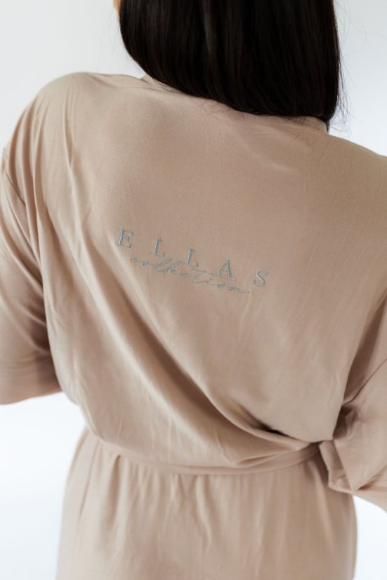 Bamboo bathrobe EMBRACE Dusty Pink