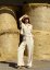 Linen pants LINA Natural - Velikost: M/L