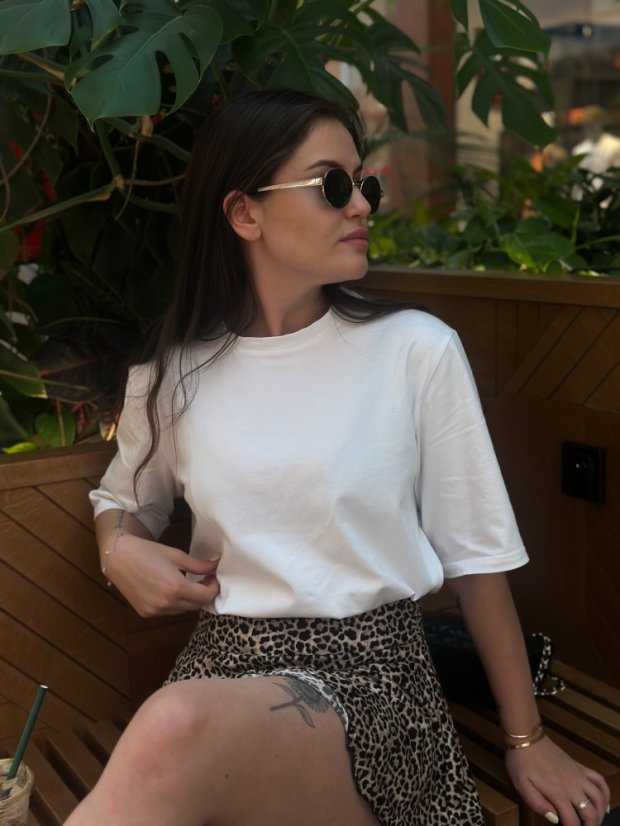 Basic oversize tričko BÍLÉ