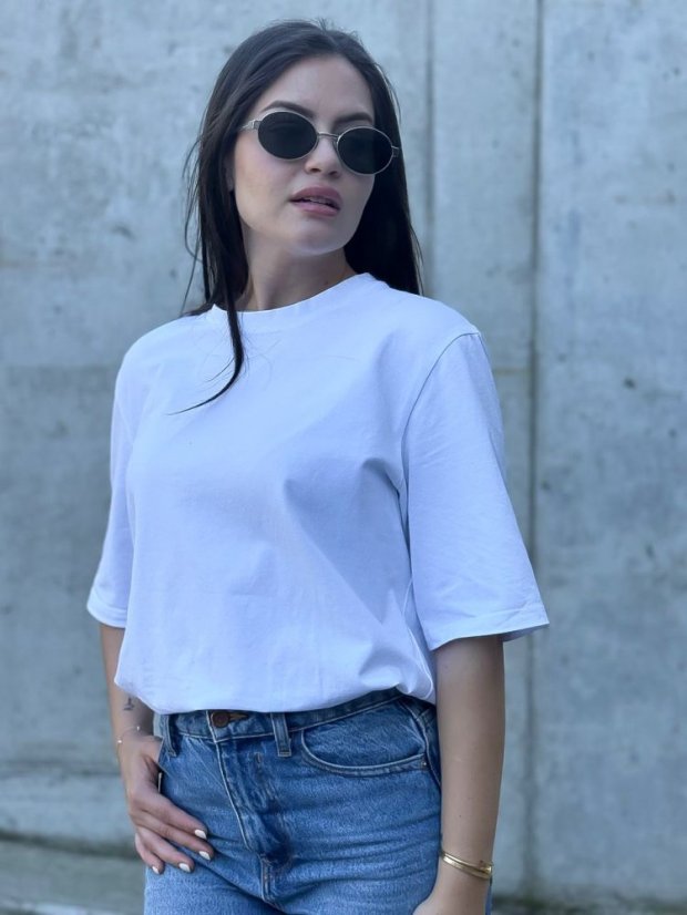 Basic oversize tričko BÍLÉ