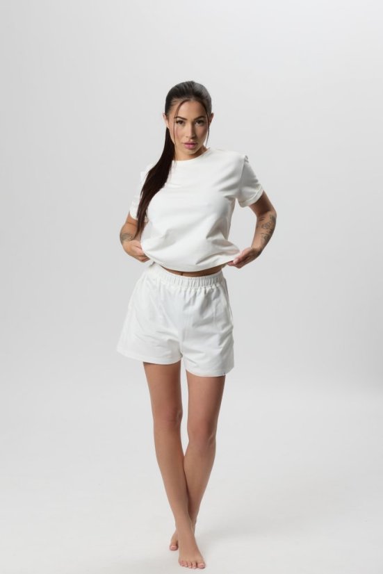 Basic BIO cotton shorts SNOW WHITE - Velikost: L
