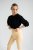 Fit crop mikina BLACK